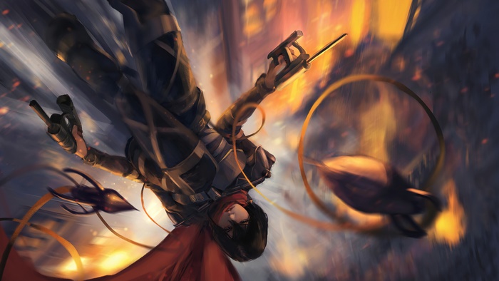 Mikasa Ackerman from Attack on Titan in 4K