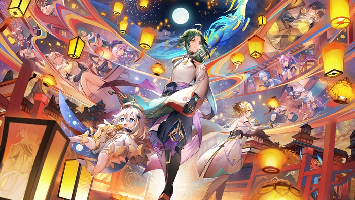 Xiao and Paimon from Genshin Impact