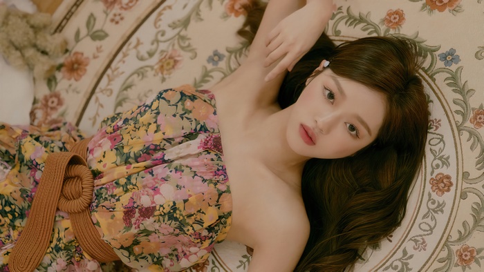 YooA from Oh My Girl in floral dress