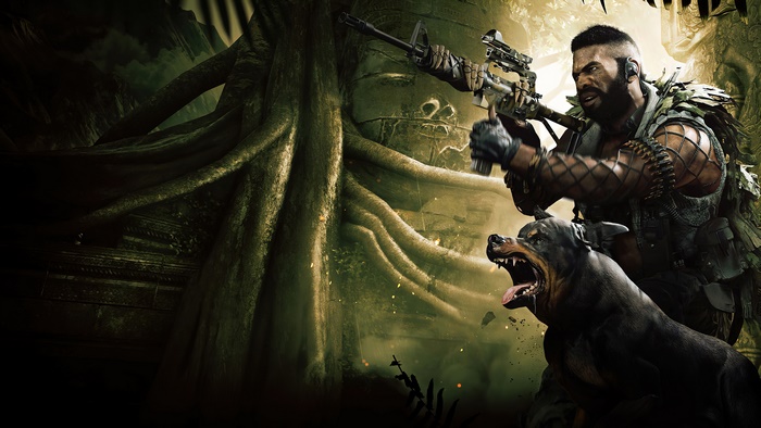 Terrell Wolf and dog from Call of Duty Black Ops Cold War 4K