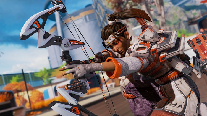 Rampart from Apex Legends with Bocek bow