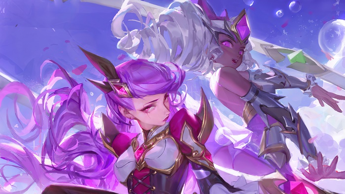 Katarina and Qiyana from League of Legends 4K