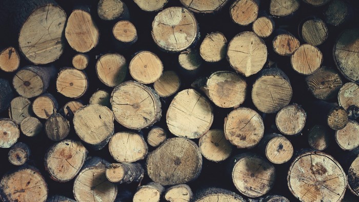Pile of cut logs, wood HD