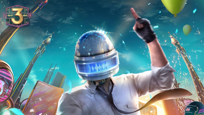 PUBG Mobile 4K Disco Helmet Character