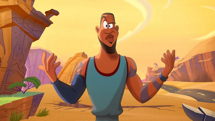 LeBron James from Space Jam 2 in cartoon style