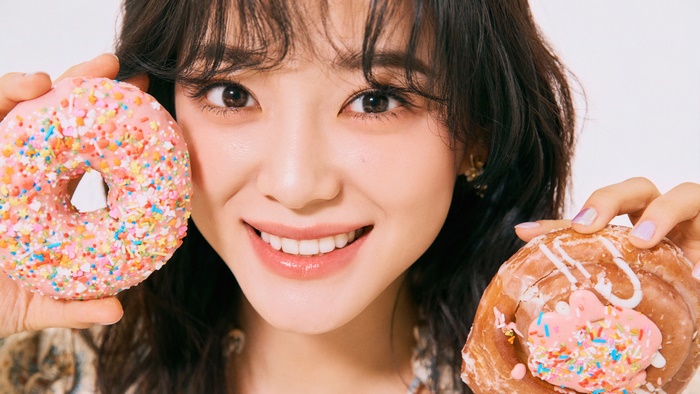 Sejeong Smiling with Colorful Donuts