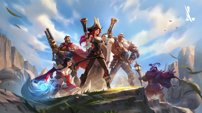 League of Legends Wild Rift characters Miss Fortune, Ahri, Graves, Braum, Jax