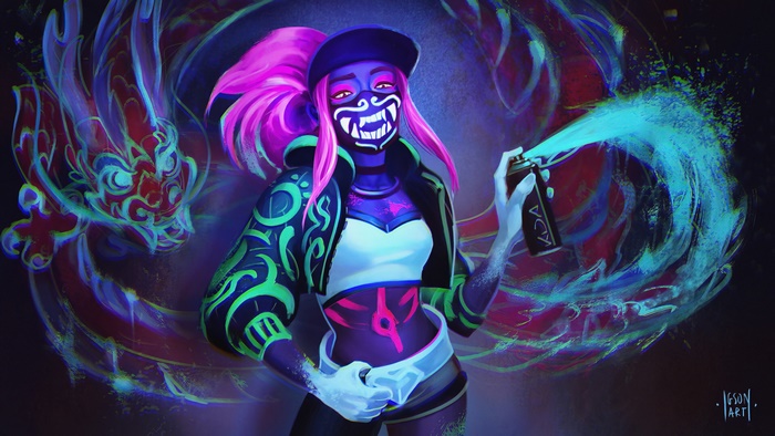 kda, akali, lol, art, 4k, HD Wallpaper | Rare Gallery