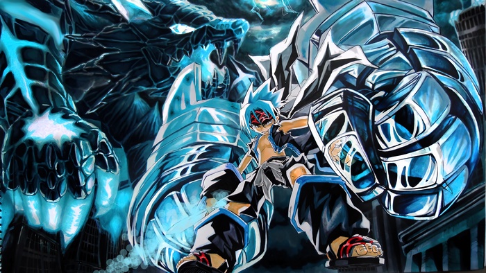 Horohoro from Shaman King with giant spirits