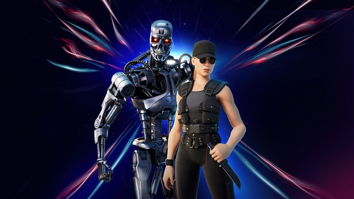 Terminator T-800 and Sarah Connor 4K