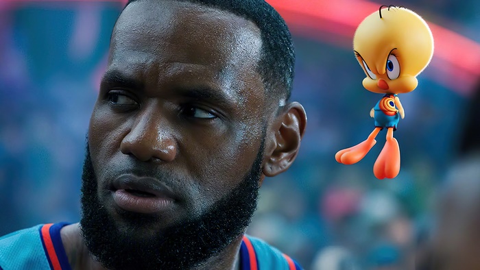 LeBron James and Tweety Bird from Space Jam 2 4K