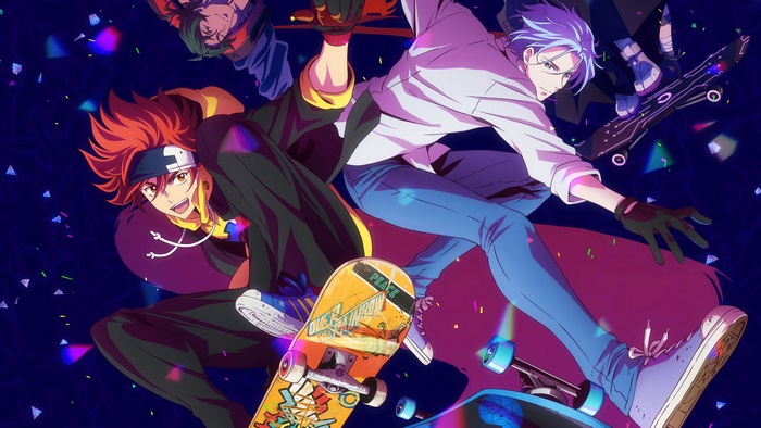 SK8 the Infinity characters skateboarding