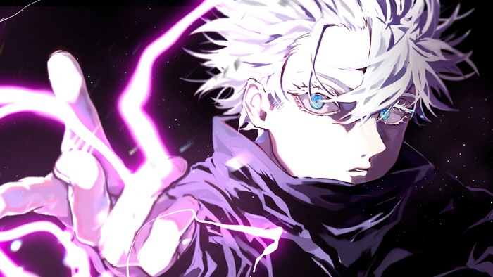Satoru Gojo with Hollow Purple Energy