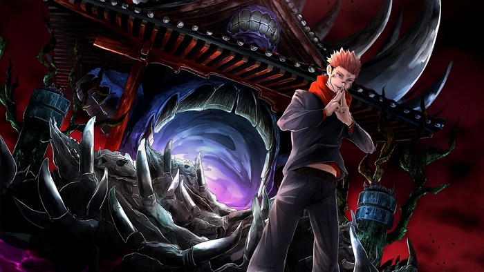 Yuji Itadori from Jujutsu Kaisen in Intense Scene
