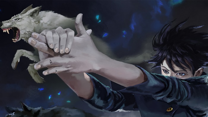 Megumi Fushiguro summons wolves in Jujutsu Kaisen 4K