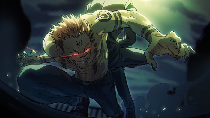 Sukuna from Jujutsu Kaisen in Action