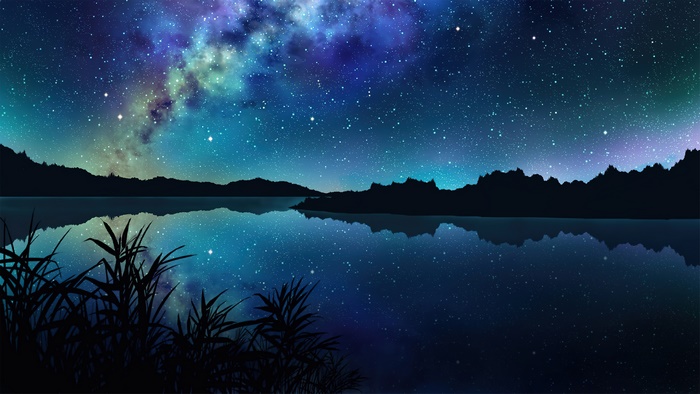 Anime Style Starry Night Sky with Milky Way 4K
