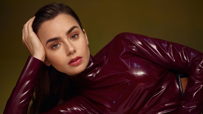 Lily Collins in Vogue 4K