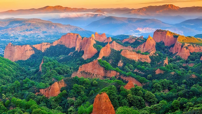 Las Medulas landscape in Spain, 4K