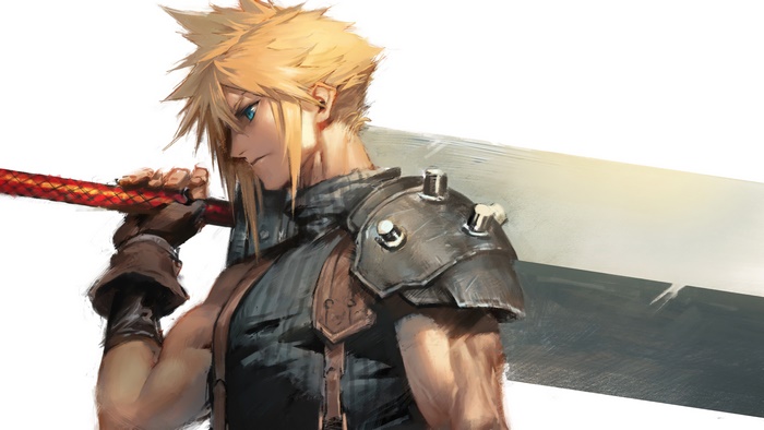 Cloud Strife from Final Fantasy VII Remake 4K