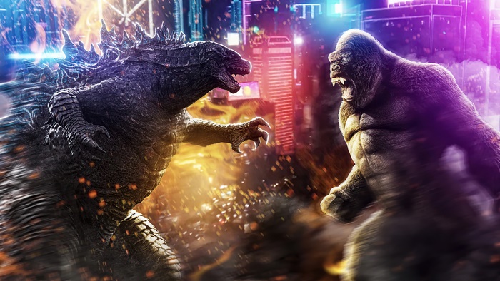 Godzilla vs. Kong Battle in City 4K