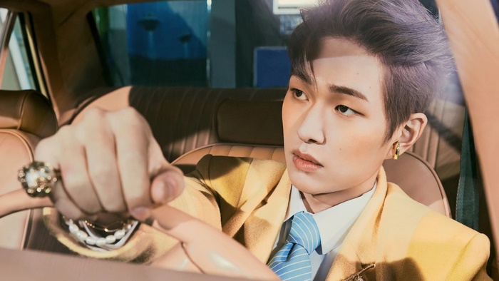 Onew from Shinee in a car