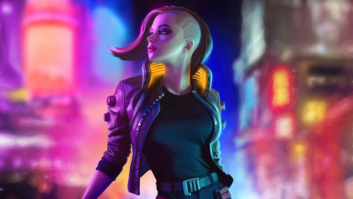 Girl from Cyberpunk 2077 in 4K