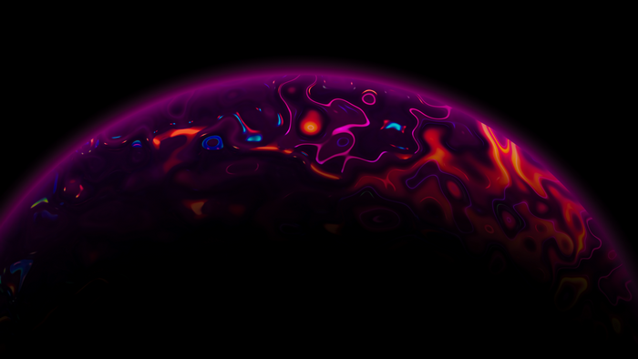 Abstract Colorful Sphere Digital Art