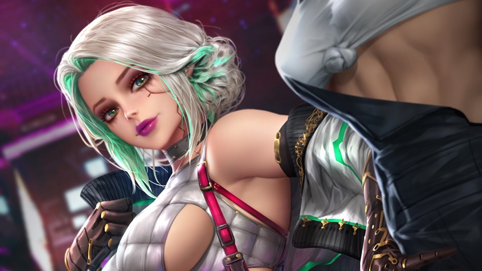 Ciri from The Witcher in Cyberpunk 2077 style 4K