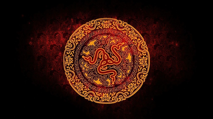 Razer logo in ornate circular design