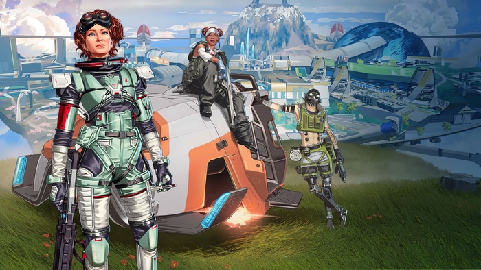 Horizon, Lifeline, and Octane from Apex Legends 4K