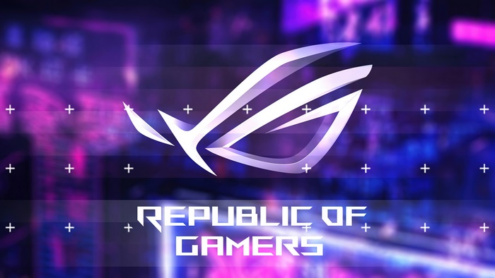 Republic of Gamers Logo with Neon Effects