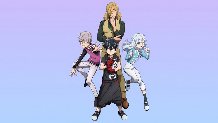 Kemono Jihen characters Kabane, Kohachi, Shiki, and Akira