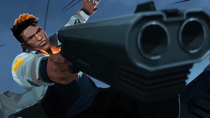 Phoenix from Valorant with a shotgun
