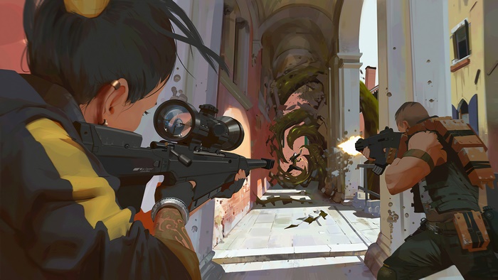 Valorant characters in combat