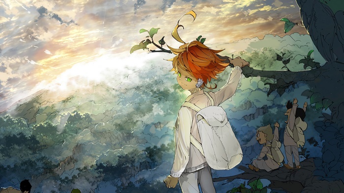 Emma from The Promised Neverland in a forest