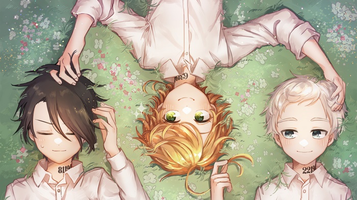Emma Ray and Norman from The Promised Neverland