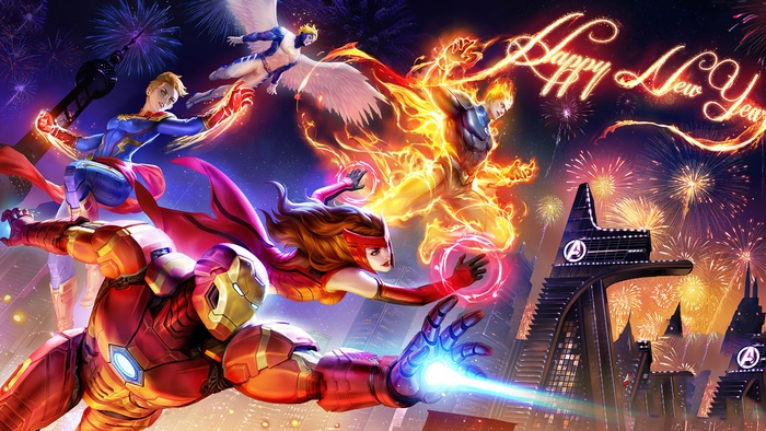 Avengers Happy New Year 4K