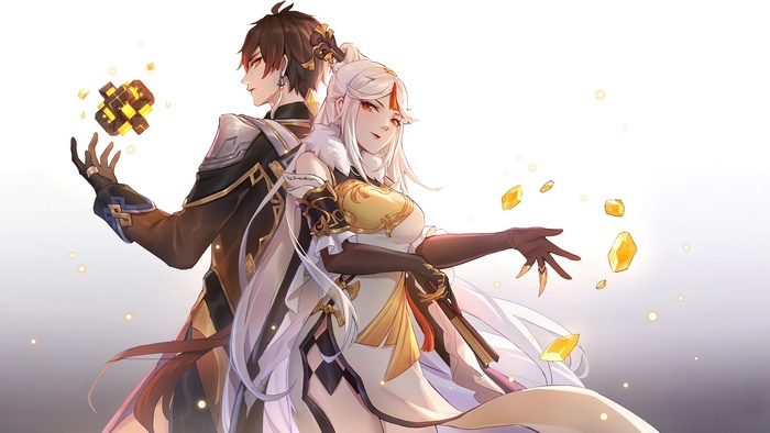 Zhongli and Ningguang from Genshin Impact