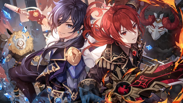 Kaeya and Diluc from Genshin Impact 4K