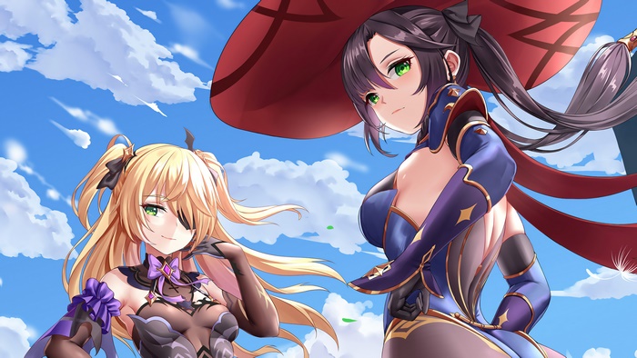 Fischl and Mona from Genshin Impact 4K