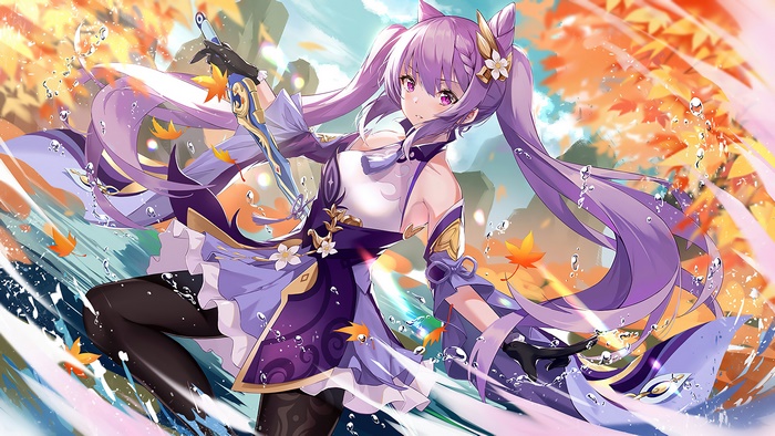 Keqing from Genshin Impact in 4K
