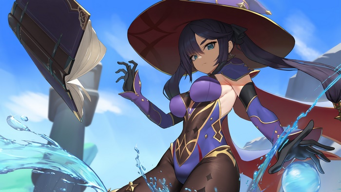 Mona from Genshin Impact in 4K