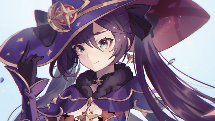 Mona from Genshin Impact in Elegant Outfit 4K