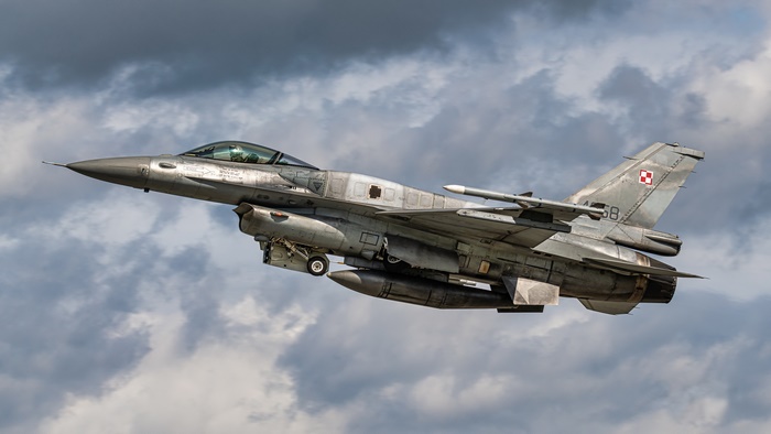 Polish Air Force F-16 Fighting Falcon in flight