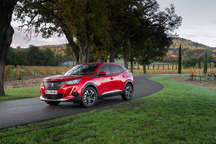 Red Peugeot 2008 SUV