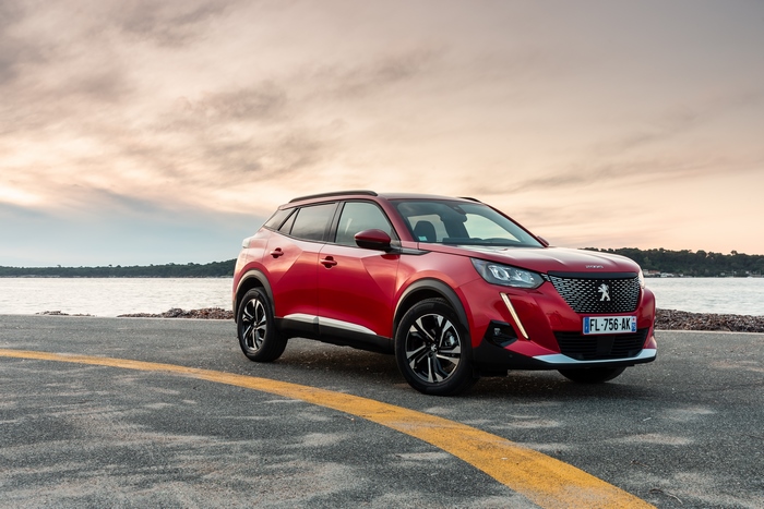 Red Peugeot 2008 SUV