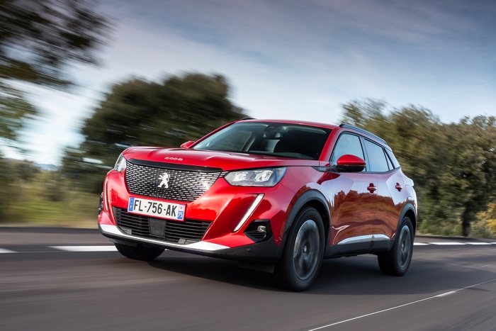 Red Peugeot 2008 SUV