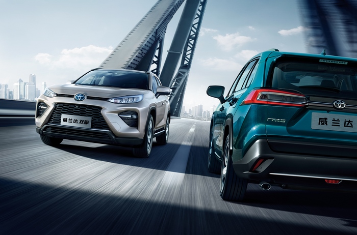 Toyota Wildlander Hybrid SUV on a bridge