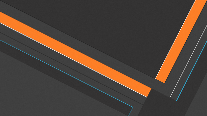 Minimalist Orange and Blue Lines
